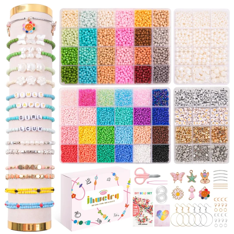 Make your own beads for bracelets Beads Set of 48 Color